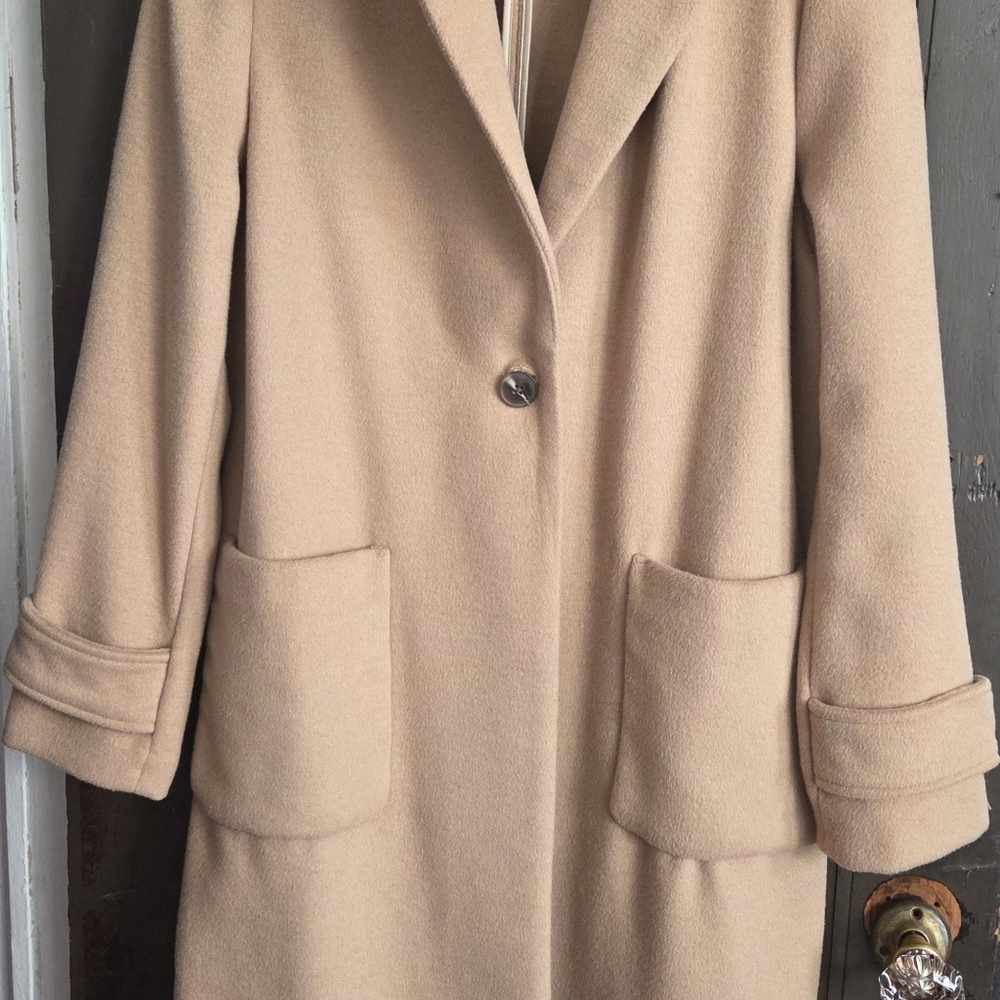 House of Harlow 1960 wool blend long coat - Camel - L - NWOT